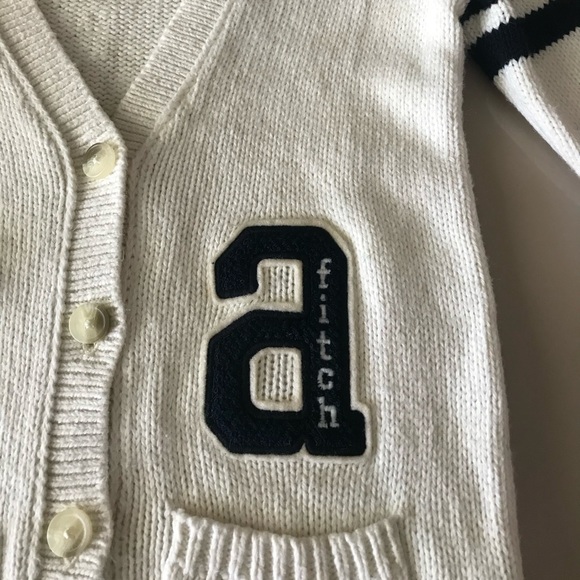 Abercrombie Girls Letterman Sweater Sz S - Picture 2 of 3